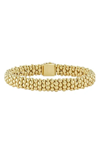 Lagos 'caviar Gold' Rope Bracelet In Metallic Gold