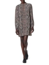 Joie Allena Silk Snake Print Short Dress In Natural