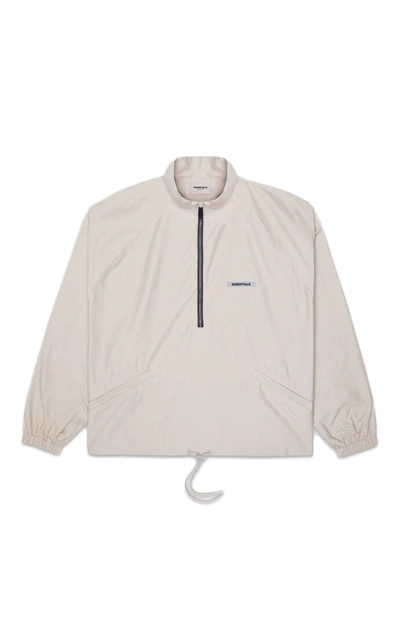 Pre-owned Fear Of God  Essentials Half Zip Track Jacket Moss