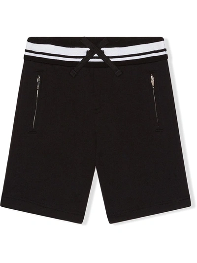Dolce & Gabbana Kids' Stripe-trim Track Pants In Black