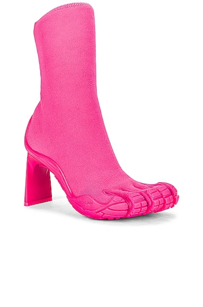 Balenciaga X Vibram Five Fingers High Toe Ankle Boots In Pink