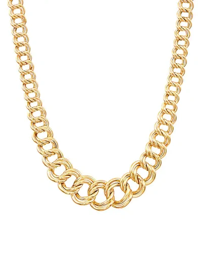 Saks Fifth Avenue 14k Yellow Gold Double Rolo Link Necklace