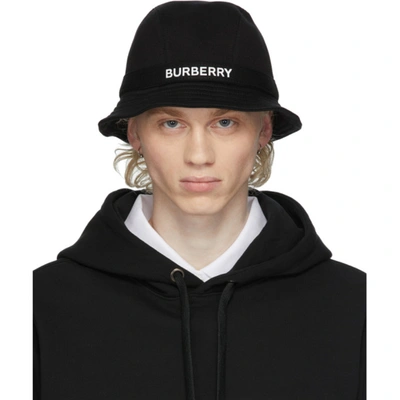 Burberry Black Jersey Bucket Hat