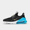 Nike Big Kids' Air Max 270 Extreme Casual Shoes In Black/dark Smoke Grey/baltic Blue/metallic Gold Star