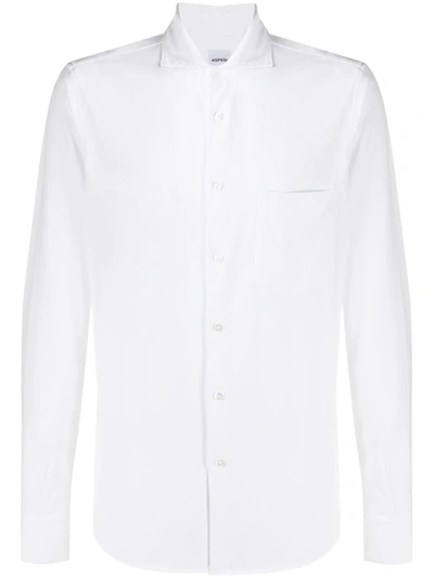 Aspesi Cutaway-collar Pocket Shirt In White