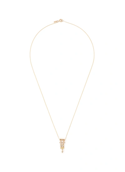 Xiao Wang 'astro' Diamond 18k Gold Pendant Necklace In Metallic