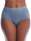 Bali Smooth Passion For Comfort Lace Brief In Granite Blue