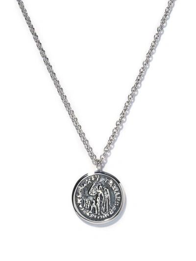 Tom Wood Angel Coin Pendant Sterling-silver Necklace In Sterling Silver