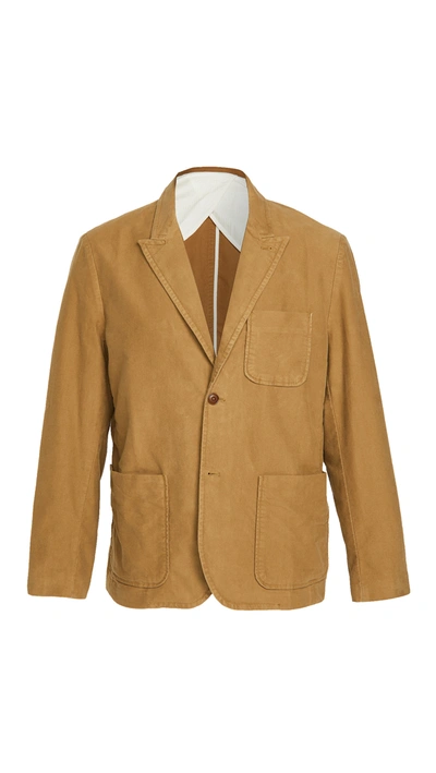 Alex Mill Mercer Cotton-blend Moleskin Suit Jacket In Camel