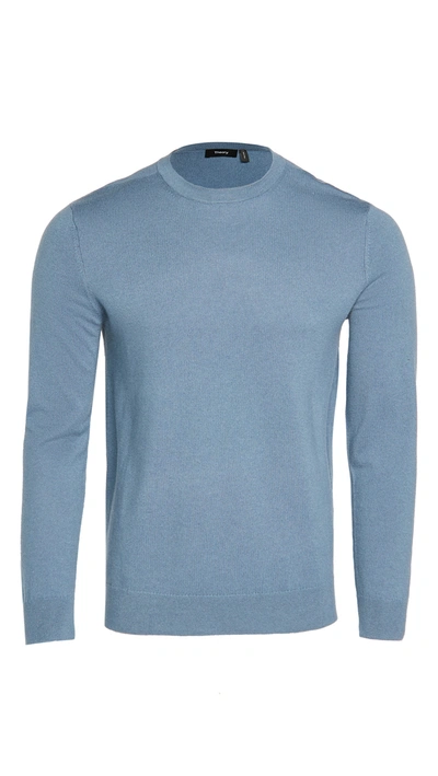 Theory Hilles Cashmere Crew Neck Sweater In Dark Harbor