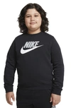 Nike Kids' Club Future Logo Sweatshirt In Black/white