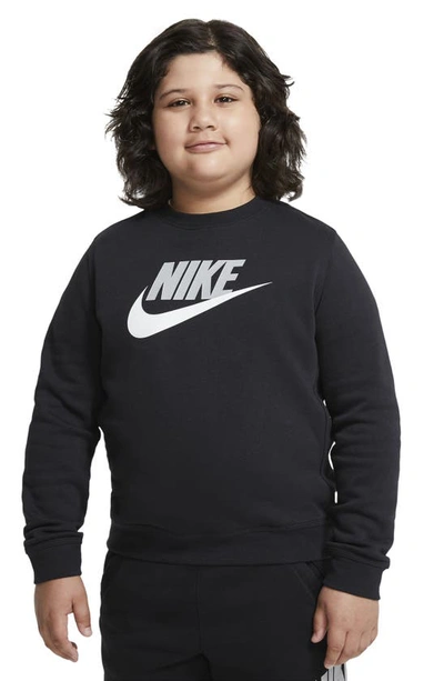 Nike Kids' Club Future Logo Sweatshirt In Black/white