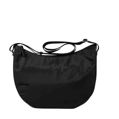 Borbonese Middle Luna Bag In Black