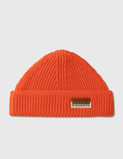 Ader Error Layered Label Beanie In Orange