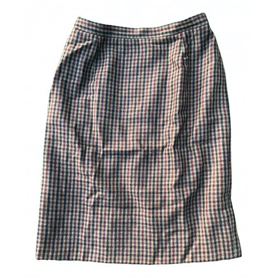 Pre-owned Burberry Wool Skirt In Multicolour