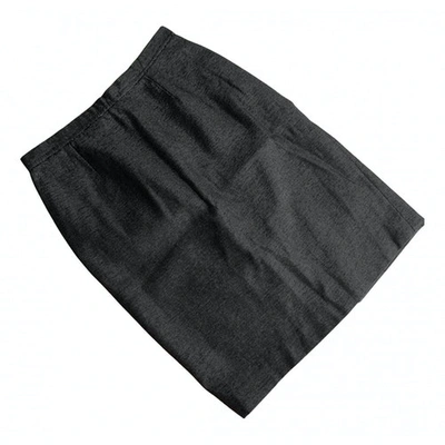 Pre-owned Givenchy Wool Mid-length Skirt In Grey