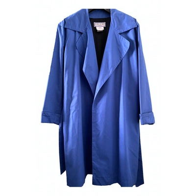 Pre-owned Saint Laurent Trench Coat In Blue