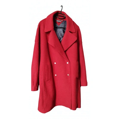 Pre-owned Tommy Hilfiger Wool Coat In Red
