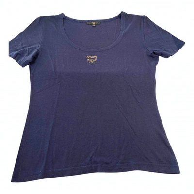 Pre-owned Mcm Blue Cotton Top