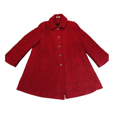Pre-owned Jourden Wool Coat In Red