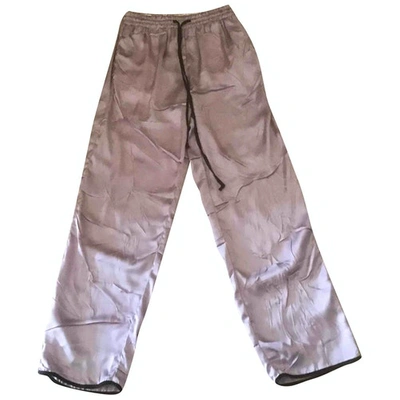Pre-owned Jucca Trousers In Purple