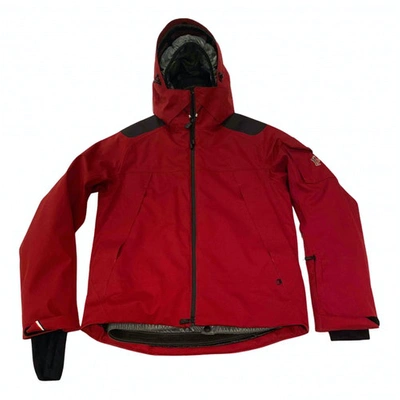 Pre-owned Moncler Burgundy Synthetic Coat Grenoble