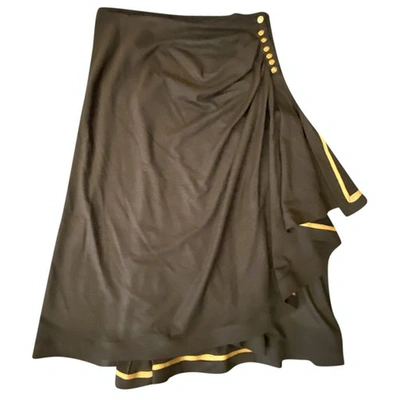 Pre-owned Roberto Cavalli Wool Skirt In Black
