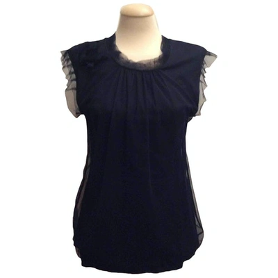 Pre-owned Lanvin Blue Synthetic Top