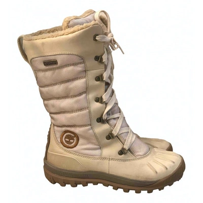 Pre-owned Timberland Wellington Boots In White
