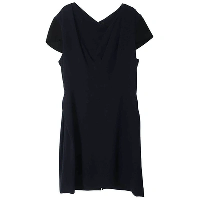Pre-owned Roland Mouret Wool Mini Dress In Navy