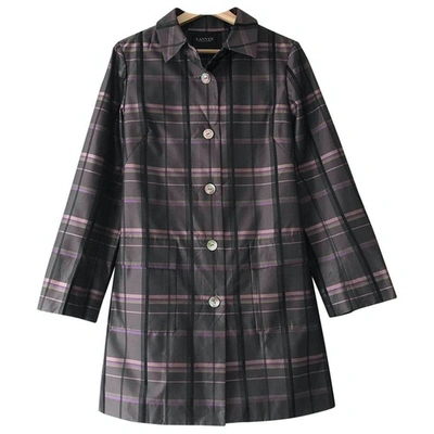 Pre-owned Lanvin Trench Coat In Purple