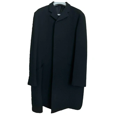 Pre-owned Emporio Armani Wool Coat In Black