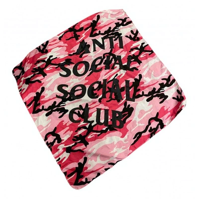 Pre-owned Anti Social Social Club Pink Scarf & Pocket Squares