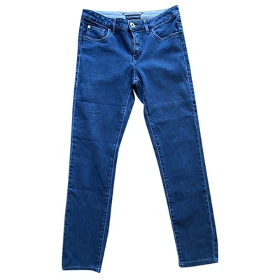 Pre-owned Trussardi Slim Jeans In Blue