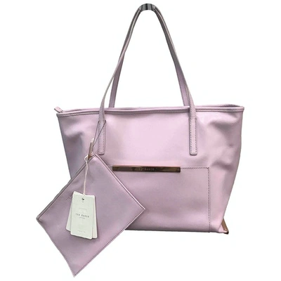 Pre-owned Ted Baker Leather Travel Bag In Pink