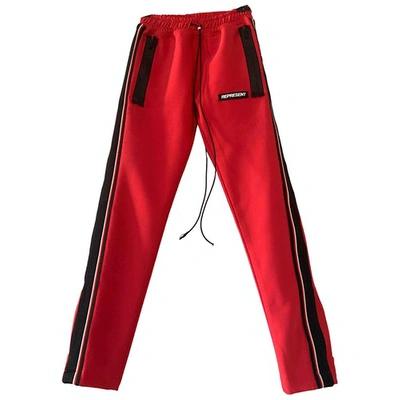 Pre-owned Represent Carot Pants In Red