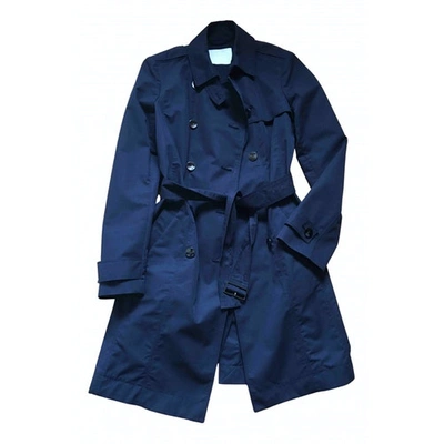 Pre-owned Hugo Boss Blue Cotton Trench Coat