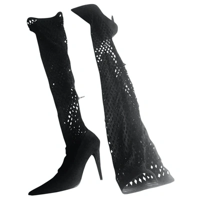 Pre-owned Tamara Mellon Polyester Boots In Black