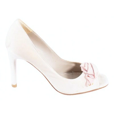 Pre-owned Paule Ka Cloth Heels In Pink