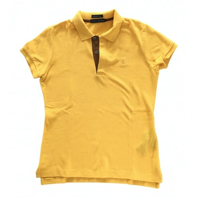 Pre-owned Ralph Lauren Yellow Cotton Top