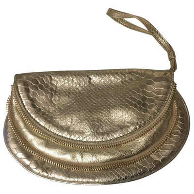 Pre-owned Hogan Gold Leather Clutch Bag