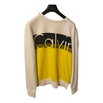 Pre-owned Calvin Klein White Cotton Knitwear & Sweatshirt