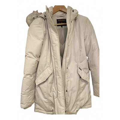 Pre-owned Woolrich White Synthetic Coat