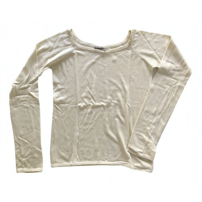 Pre-owned Emporio Armani Silk T-shirt In Beige