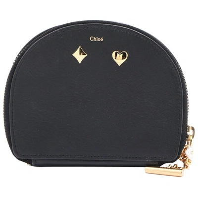 Pre-owned Chloé Leather Purse In Black