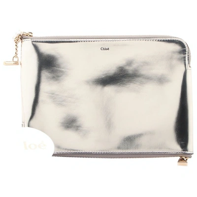 Pre-owned Chloé Leather Purse In Silver