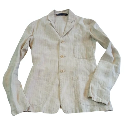 Pre-owned Ralph Lauren Linen Vest In Beige