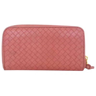 Pre-owned Bottega Veneta Leather Wallet In Pink