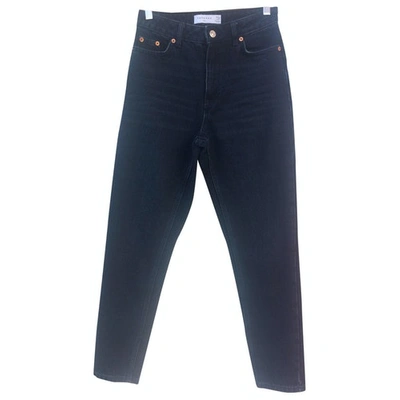 Pre-owned Topshop Tophop  Navy Cotton Jeans