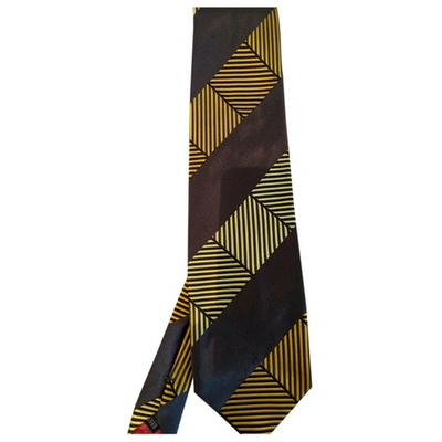 Pre-owned Paul Smith Silk Tie In Anthracite